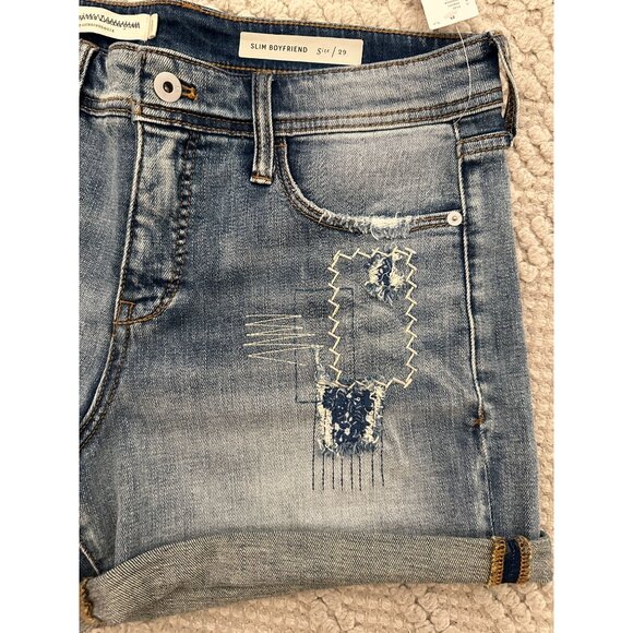 Pilcro & The Letterpress — Women's Slim Boyfriend Denim Shorts — Size 29 - Picture 7 of 11